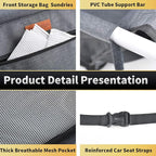 Dog Car Seat Puppy Portable Pet Booster Car Seat with Clip-On Safety Leash and PVC Fram, Anti-Collapse,Perfect for Small Pets