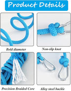 Clothesline Clothes Drying Rope Portable Travel Clothesline Adjustable for Indoor Outdoor Laundry Clothesline, Perfect Windproof Clothes Line, Hanger for Camping Travel & Home Use(White)