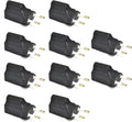 Ceptics European Travel Plug Adapter Type C Travel Power Adapter Accepts NEMA 5-15R - ETL Certified - Industrial Grade (IG-9C-10PK)