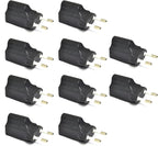 Ceptics European Travel Plug Adapter Type C Travel Power Adapter Accepts NEMA 5-15R - ETL Certified - Industrial Grade (IG-9C-10PK)