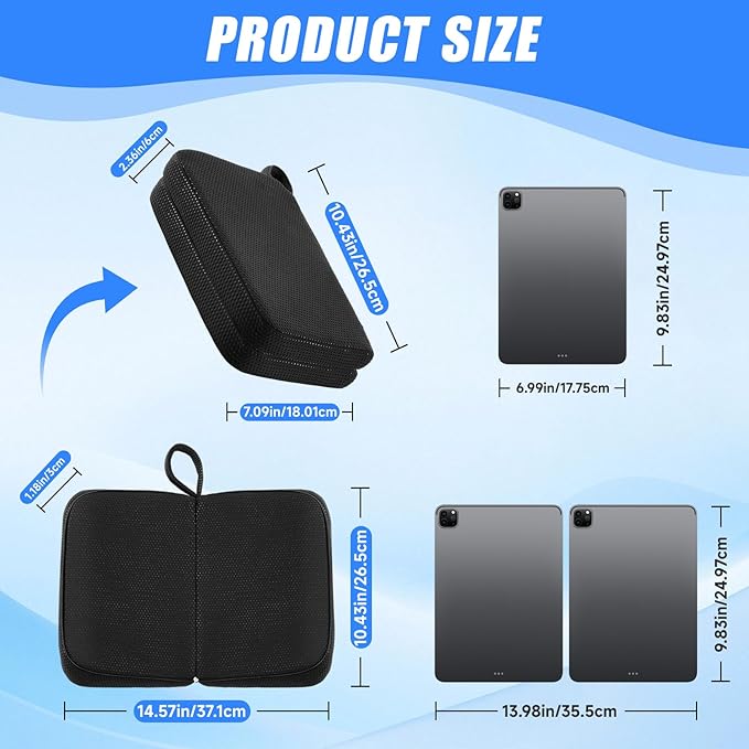 Dunzy Travel Seat Cushion Portable Airplane Seat Cushion 14.6" × 10.4" Foldable Memory Foam Comfort Pad for Stadium, Flights, Office, Camping, Bleachers