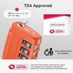 Puroma 2 Pack TSA Approved Luggage Locks, 4 Digit Combination Travel Cable Locks Resettable Code Lock with Zinc Alloy Body for Suitcase, Toolbox, Backpack, Bag, Gym Locker (Basic Robust Orange)