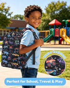 CAMTOP Kids Backpack for Boys, Preschool Toddler Backpack Kindergarten School Bookbag for Age 3-8(Monster Truck)