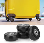 Zoofen 42 x 18mm Luggage Replacement Wheels 4 Pcs - Rubber Suitcase Wear-Resistant Repair Wheels
