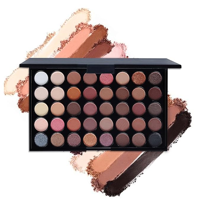 Pure Vie All-in-One Holiday Gift Makeup Set Cosmetic Essential Starter Bundle Include Eyeshadow Palette Lipstick Concealer Blush Mascara Foundation Face Powder - Makeup Kit for Women Full Kit