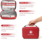 First Aid Kit - Smart Compartments Medical Kit, 2 Pack Large Capacity for Various Emergency Supplies, EVA Emergency Kit for Home, Car, Travel, Camping, Hiking, Office and Outdoor Emergencies