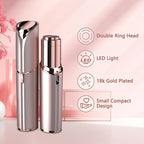 Facial Hair Remover for Women - as Seen on TV Painless Face Shaver - Electric Hair Removal Device for Face Lips Peach Fuzz with Light (Blue)