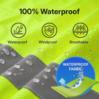NORTHSKY Hi-Vis Reflective Rain Suit Waterproof Safety Rain Jacket Rain Gear for Men and Women Fishing Outdoor Work Raincoats