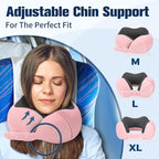 Cirorld Neck Pillow for Traveling, Travel Pillows for Airplanes,100% Pure Memory Foam Travel Neck Pillow, Adjustable Flight Pillow, Portable Plane Accessories with Eye Mask, Earplugs, Carry Bag