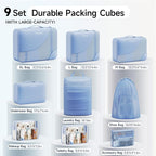 9 Set Packing Cubes for Travel, Gifts for Women Mom,Anti-Tearing Suitcase Organizer,OlarHike Vacation Essentials & Accessories for Cruise Ship