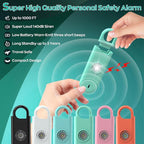 Fauxomor 140dB Personal Safety Alarm for Women, 3 Pack Safe Alarm Protection Keychain with Strobe Light & Low Battery Notice, Security Siren Self Defense for Seniors College Girls, Pink+Green+Orange