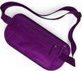 VENTURE 4TH Money Belt for Travel – Slim Hidden Under-Clothes RFID Blocking Anti-Theft Passport Holder & Travel Wallet Pouch for Men & Women to Protect Cash, Cards & Documents (Sleek Purple)