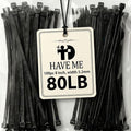 Zip Ties 8 inch, 100 Pack Heavy Duty Black Zip Ties with 80 lbs Tensile Strength, Self-Locking Nylon Cable Ties,Wire Ties for indoor and outdoor use.