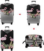 WUJIAONIAO Travel Luggage Cover Baggage Suitcase Cover Protector Skins 18-32 Inch (Flamingo A23, S (for 18-20 inch luggage))