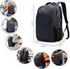 Swissdigital Design Travel Laptop Backpack for Men and Women, Business Backpack with USB Charging Port for Fits 16 Inch Notebook, Blue | SD1670-12