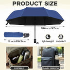 Amylove Windproof Travel Compact Umbrellas Bulk Wind Resistant Folding Auto Open and Close Rain Automatic Travel Collapsible Portable Umbrellas for Men and Women Gifts 4 Colors