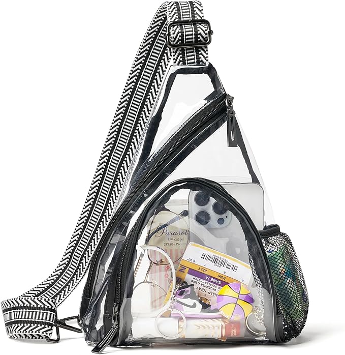 LATMAP 7L Sling Bag For Women Men Backpack Fanny Pack Crossbody Chest Travel Shoulder Belt Bags Purse Handbag PU Leather