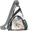 LATMAP 7L Sling Bag For Women Men Backpack Fanny Pack Crossbody Chest Travel Shoulder Belt Bags Purse Handbag PU Leather