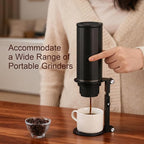 Pour Over Coffee Maker Stand,Adjustable & Foldable Portable Electric Espresso Machine Stand,Holder for Coffee Grinder,Universal Dripper,V60 Dripper,Travel Coffee Maker, Press Black