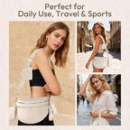Cross Body Bag for Women Bum Bag Checkered Belt Bags Fanny Packs for Girls Travel Purse Fashion Waist Packs Crossbody Nylon Purse Trendy Shoulder Bags for Womens
