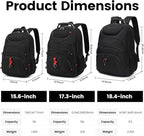 Boavan Laptop Backpack for men, 15.6 inch Laptop Bag with USB Port, Waterproof Travel Work Backpack Purse, Anti-Theft Teacher Nurse Doctor Casual Bookbags Office Business backpack，Black