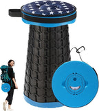 Upgraded Collapsible Stool with Cushion, 800 lbs Heavy Duty Capacity & Lightweight 2.6 lbs, 18-Inch Portable Retractable Folding Stool for Adults, Camping, Fishing, Hiking, BBQ, Travel, Outdoor Events