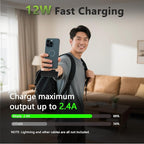 Miady 2-Pack 5000mAh Mini Portable Charger with Built-in Type C Connector, 5V 2.4A USB-C Output Fast Charging Small Power Bank Compatible with iPhone 17/16 Galaxy S24/S22 (Cream Blue+Champagne Pink)
