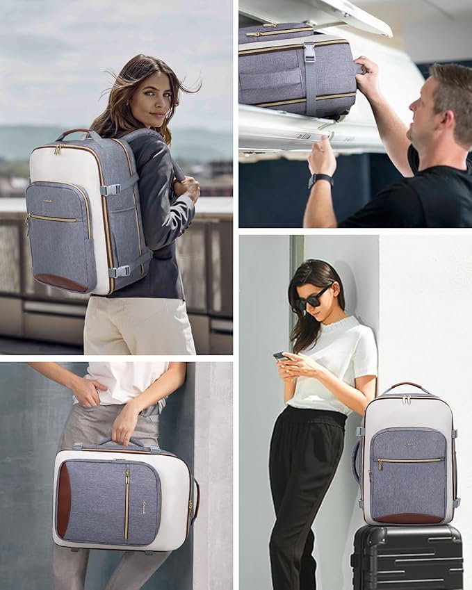 LOVEVOOK 50L Travel Backpack for Women & Men, Airline Approved Carry On Luggage with 3 Packing Cubes, TSA Overnight Bags, Waterproof Personal Item Bag, Weekender Essentials Backpacks fits 17" Laptop