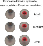 Replacement Silicone Ear Tips for bmani T16 / bmanl T16 / ZINGBIRD Z67 / Orancu A12 / TOZO T6 / TOZO T10 / RIZIZI A12 / Boean U18 U8 U8I PRO Wireless Earbuds, 9 Pairs (S/M/L)