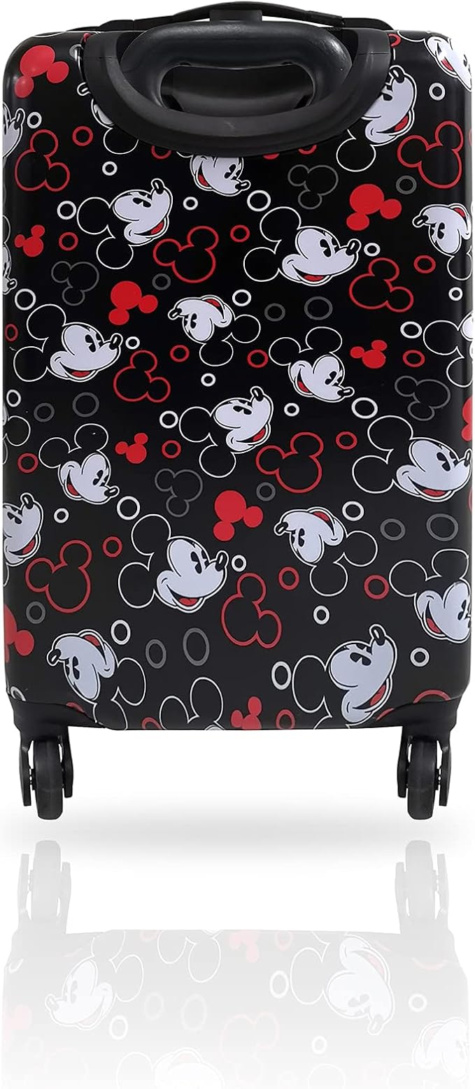 Fast Forward 20 Inches Mickey Mouse Suitcase For Kids - Hard Sided Tween Spinner Travel Trolley Kids Suitcase For Boys with Wheels