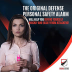 Original Defense® Siren Self-Defense Alarm - 130 dB Keychain Alarm with LED Strobe Light for Women, Children, and Elderly - Police Recommended - (Magenta, 1 Count)