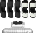 uxcell 5 Pcs Luggage Handle Wrap, Hollow Neoprene Handbag Grip Cover Protector Luggage Identifiers Suitcase Handle Wraps for Luggage Suitcase Travel Bags, White, Black