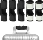 uxcell 5 Pcs Luggage Handle Wrap, Hollow Neoprene Handbag Grip Cover Protector Luggage Identifiers Suitcase Handle Wraps for Luggage Suitcase Travel Bags, White, Black