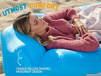 WEKAPO Inflatable Couch Air Lounger Chair - Camping & Beach Accessories, Portable Blow up Sofa for Hiking, Lawn, Indoor/Outdoor Movies & Music Festivals. Lightweight and Easy to Set Up Air Hammock