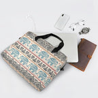Boho Laptop Bag 15.6 inch, Large-Capacity Laptop Case with Strap, Bohemian Ethnic Elephant