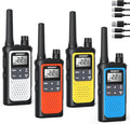 NXGKET Walkie Talkies for Adults Long Rang NOAA Weather Alerts, Rechargeable Walkie Talkies 2 Way Radio 22 FRS Channel with 1800mAh Li-ion Battery USB-C Cable Outdoor Cruises Camping, 4 Pack