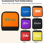 2 Pack Personalized Luggage Handle Wrap with Embroidered Name Custom Soft Grip Handle Cover for Suitcase, Travel Bag Machine Washable Luggage Identifier for Airplane, Cruise, Road Trip