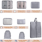 Packing Cubes for Travel - 8 Set Luggage Organizer Bags for Family, Mesh Breathable Travel Packing Cubes for Suitcases Durable Travel Essentials Bags Set