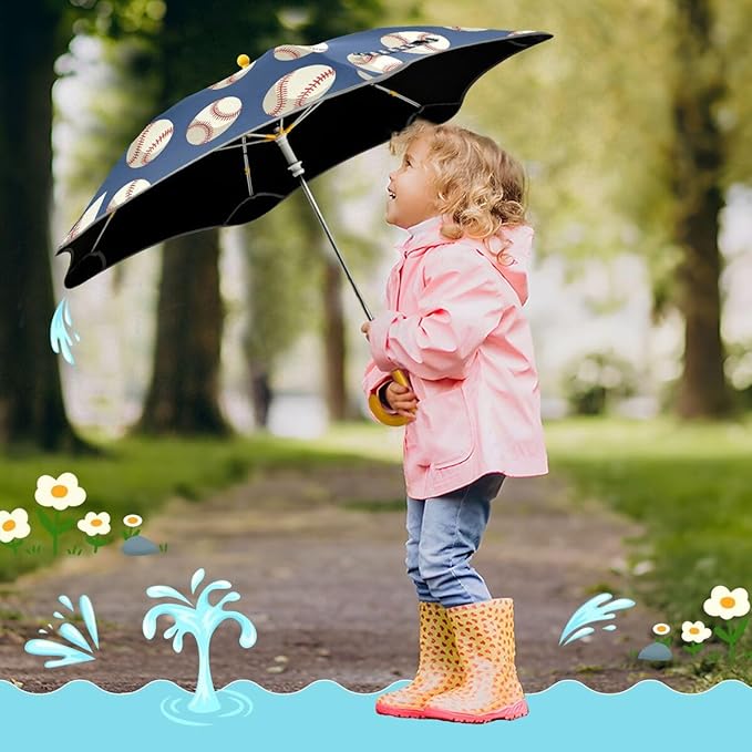ALAZA Kids Umbrella Stick Umbrellas Cute Umbrella for Boys Girls Toddler UV/Sun Rain Windproof