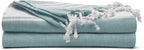 Cotton Turkish Beach Towel with Towels Oversized 36"x72" Pool Absorbent Extra Large Quick Dry Sand Travel Towel (Green, 2 Pack)