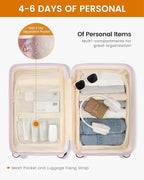 LOVEVOOK Hard Shell Carry On Luggage 22x14x9 Airline Approved with Removable Lining,22 Inch Carry On Suitcase with Spinner Wheel TSA Lock,Lightweight Checked Luggage for Men Women Travel Business Trip