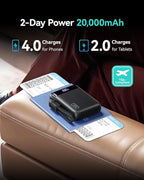 INIU Portable Charger, Smallest 22.5W 20000mAh USB C in & Out Power Bank Fast Charging, PD 3.0+QC 4.0 LED Display Phone Battery Pack Compatible with iPhone 17 16 15 14 Pro Samsung S24 Google iPad etc