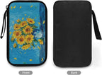 Artistic Sunflowers Electronic Organizer Cable Organizer Bag Travel Bag Cable Organizer Pouch Electronic Accessories Carry Case for SD Card Charger Phone Earphone Tech Pouch