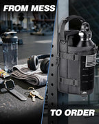 Magnetic Gym Bag for Men - Water Bottle Carrier Holder Bag with Shoulder Strap, 4 Built-in Magnets Gym Gifts for Men