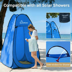 Wolfwise Pop Up Shower Tent for Camping, Portable Instant Changing Tent with Ventilation Window & Carry Bag, Privacy Bathroom Toilet for Beach & Outdoor, Width 47 ", Height 83 ", Blue