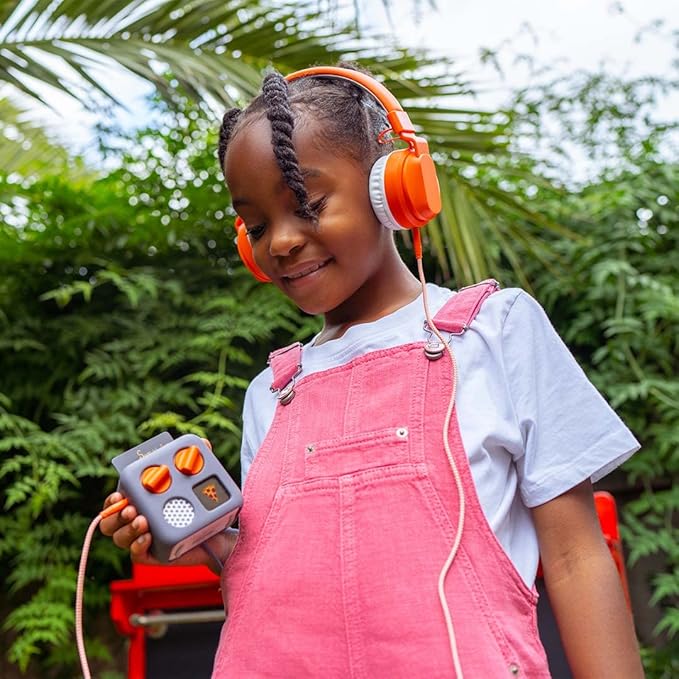 YOTO Wired Headphones – Kids Accessories, Lightweight Adjustable & Foldable Over-Ear Earphones with Travel Bag, Volume-Limiting for Safe Listening & Daisy Chain Feature for Audio Sharing