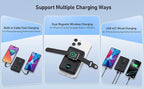 Magnetic Portable Charger for MagSafe with Built-in Cable, iWatch Charger,10800mAh Wireless Power Bank Travel Essentials,25W PD Fast Charging Battery Pack for iPhone 17/16/15/14/13 Series,Apple Watch