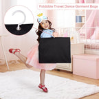 KIMBORA Costume Dance Garment Bag with 3 Clear Zipper Pockets for Suits Dress Cover, Travel Storage & Competitions, Set of 2 (Black)