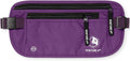 VENTURE 4TH Money Belt for Travel – Slim Hidden Under-Clothes RFID Blocking Anti-Theft Passport Holder & Travel Wallet Pouch for Men & Women to Protect Cash, Cards & Documents (Purple)