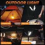 Cordless Camping Lights, Rechargeable Camping Lantern with Storage Bag, Waterproof LED Camping Lamp with Magnetic, Portable Outdoor Tent Light for Camping, Hiking, Emergency, Fishing